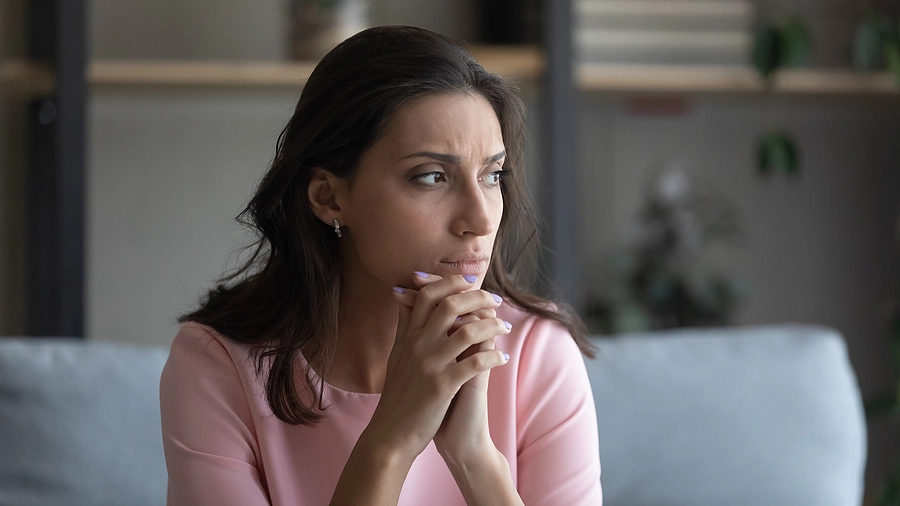 female north carolina veteran looking anxious about the outcome of her va appeal