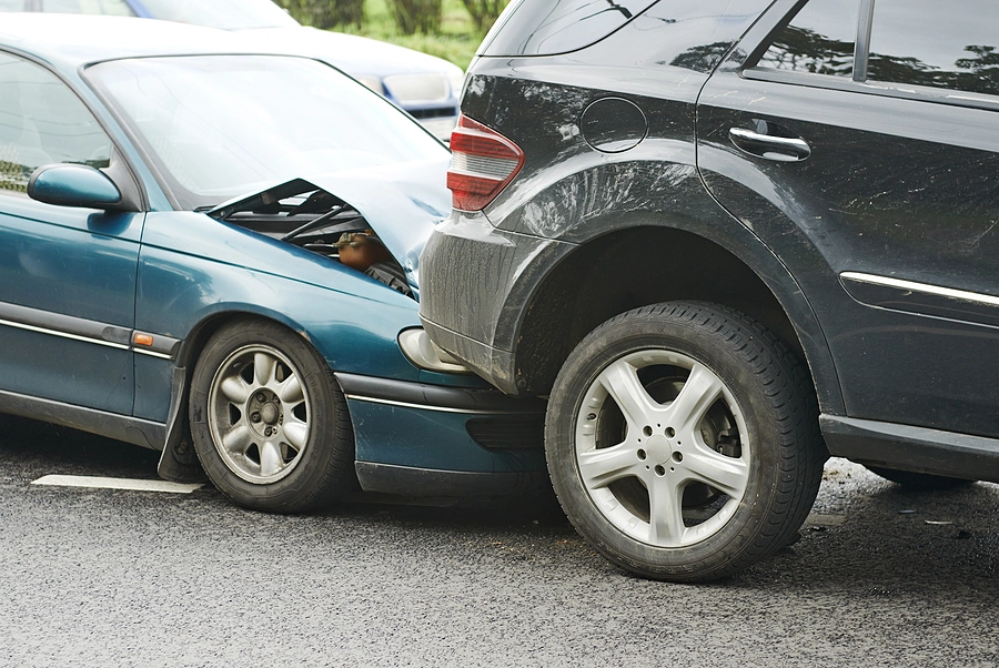 rear-end car accident in jupiter involving a sedan and a crossover