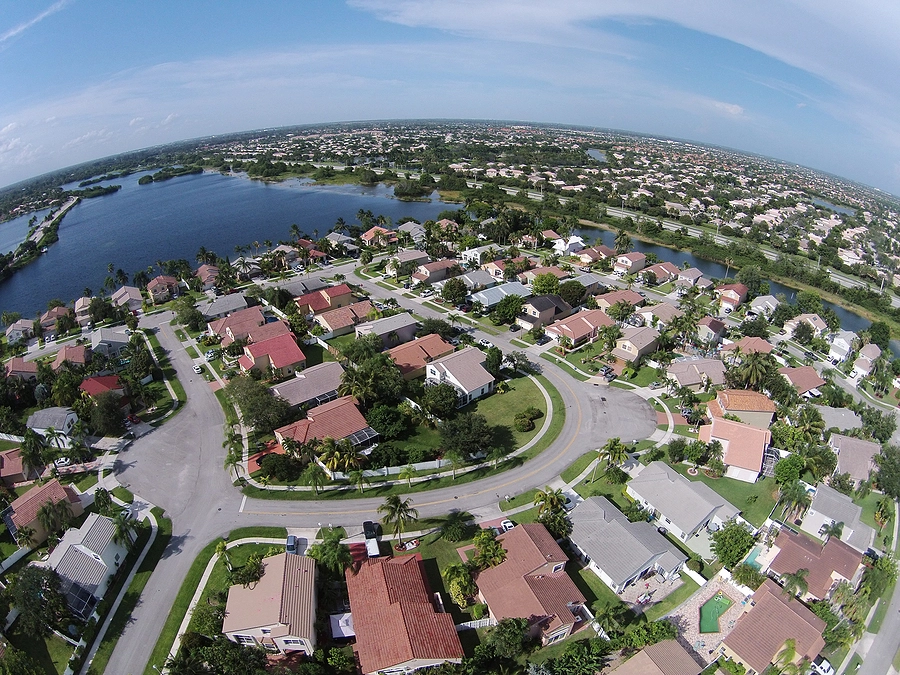 pembroke pines neighborhood from a birds eye view