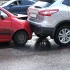 image of one of the most common types of car accidents, a rear end car accident